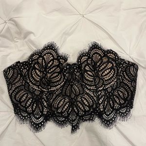 Cropped corset lace top
